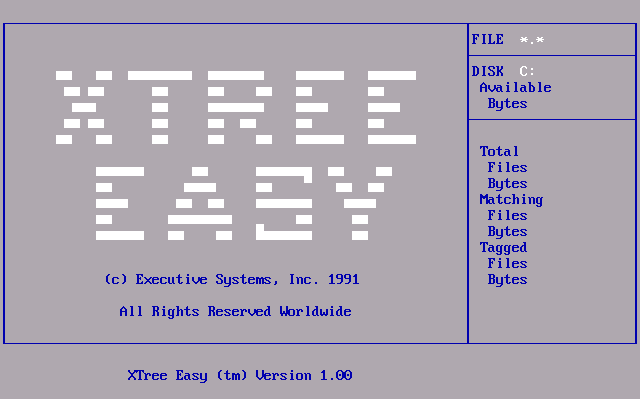 XTree Easy 1.00 - Splash